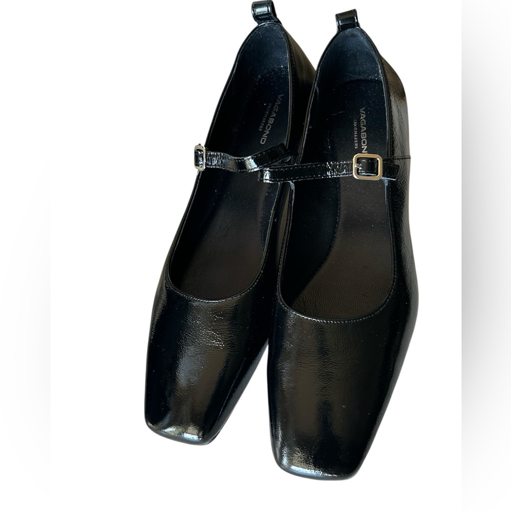 VAGABOND SHOEMAKERS DELIA BALLET FLATS Black Patent Mary Jane EU 40 US 10 NWOT - Picture 4 of 17